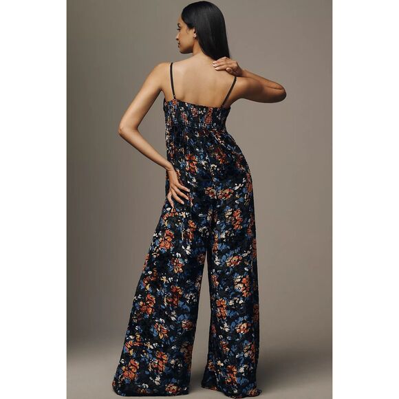New Anthropology Hutch The Mabel Velvet Wide-Leg Jumpsuit sz S - Picture 3 of 10
